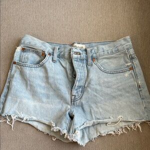 Like New Madewell Women's Light Blue Relaxed Denim Shorts